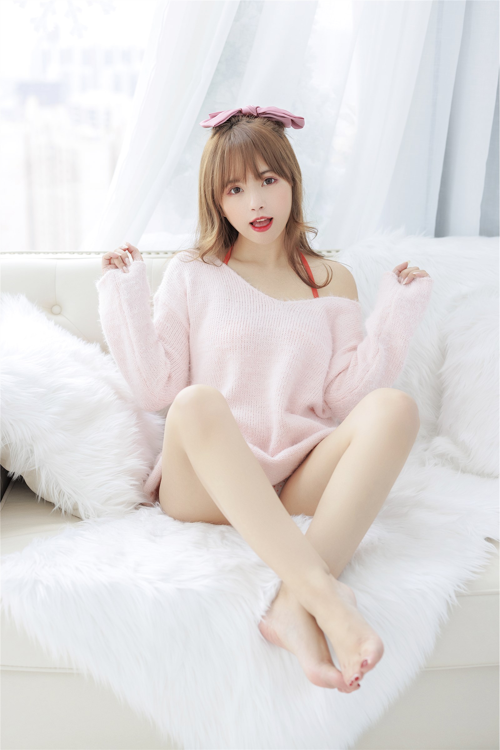 002. Zhang Siyun Nice - Internal purchase of watermark free pink sweater(56)